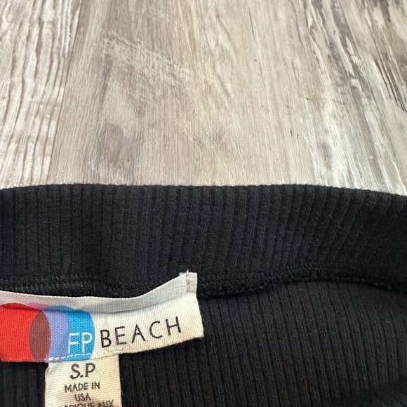 Free People Beach Ribbed Knit Midi Skirt Women Small Button Front Stretch - Picture 5 of 6